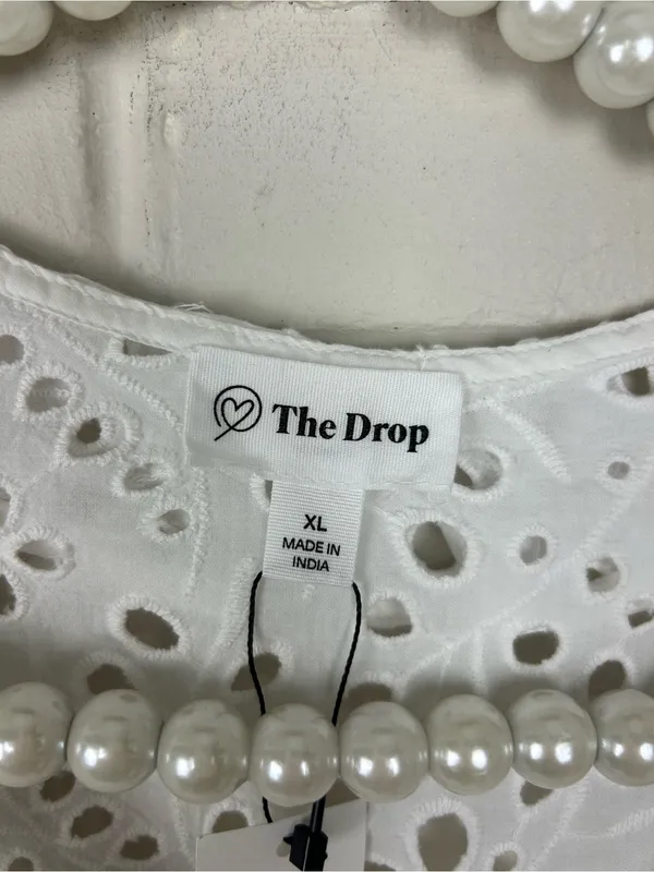 NWT The Drop Margo Tie Sleeveless White Eyelet Top Size XL - Image 6