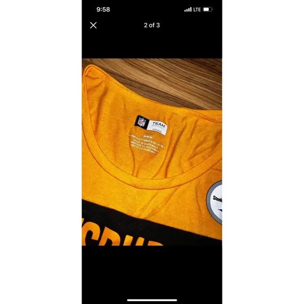 Pittsburgh Steelers Women's Juniors shirt top short sleeve size‎ M medium - Image 2