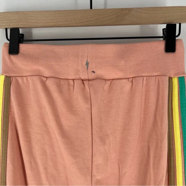 Electric Yoga Sundrop Jogger Pants‎ Womens Size S Pink Rainbow Side Stripes - Image 8
