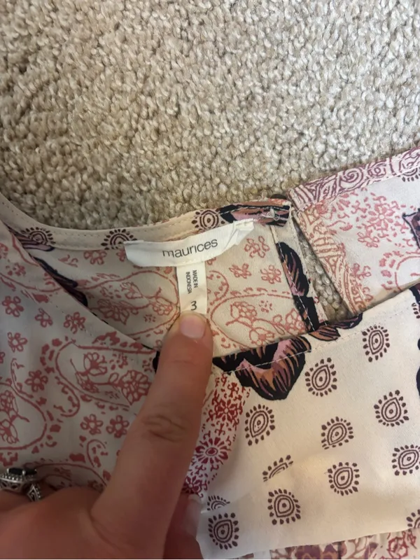 Maurices Pink Floral Patchwork Print Sleeveless Tank Top - Image 5
