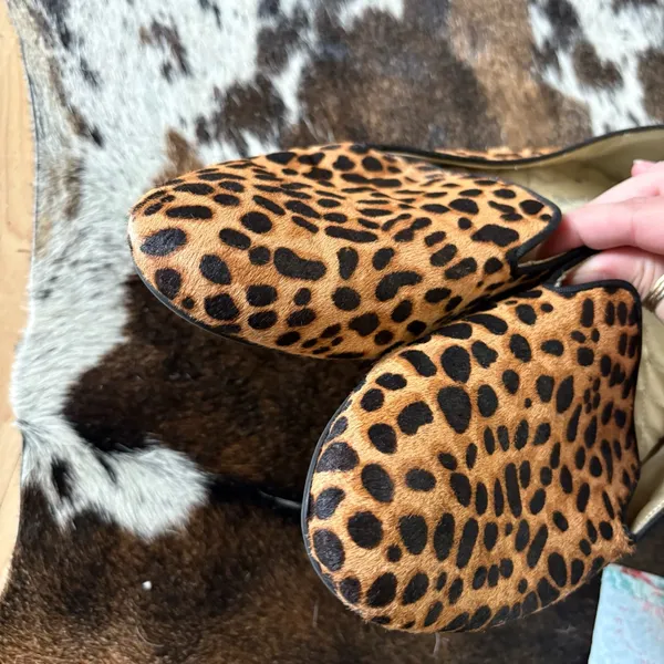 BIRDIES The Starling cheetah‎ calf hair loafers Size 8.5 - Image 3