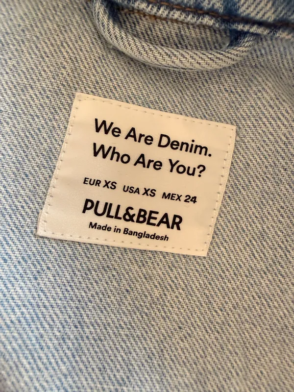 Pull&Bear Light Blue Cropped Denim Jacket Size XS - Image 5