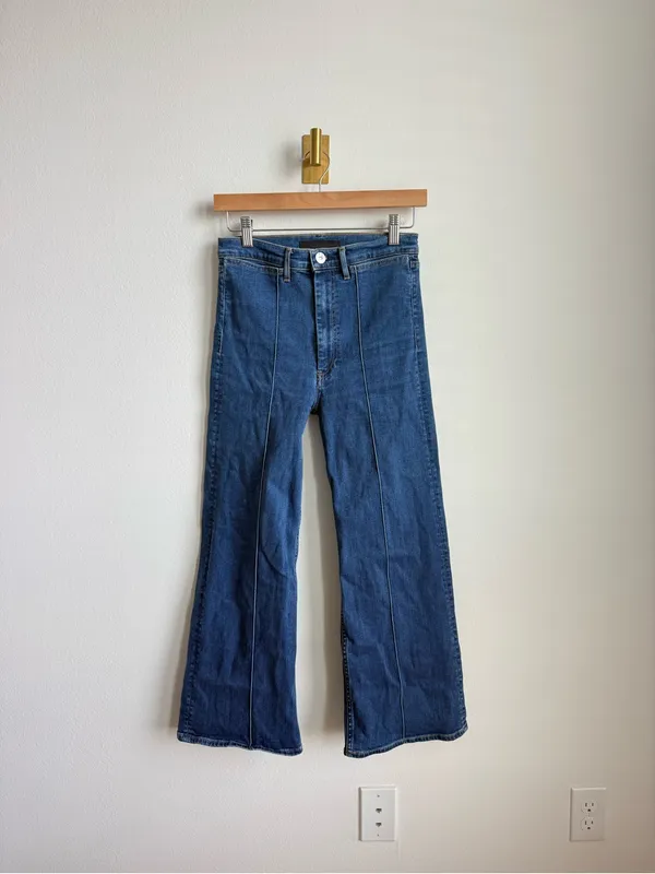 3x1 Denim Nicolette Ultra High Rise Flare Jeans Clio Size 27 - Image 5