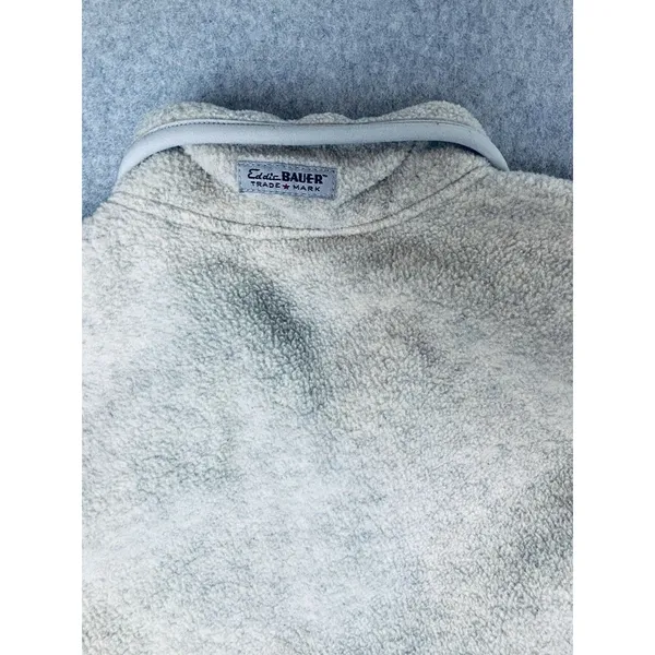Vintage Eddie Bauer Vest Womens Tan Sherpa ‎ Fleece Full Zip Medium Polartec - Image 9