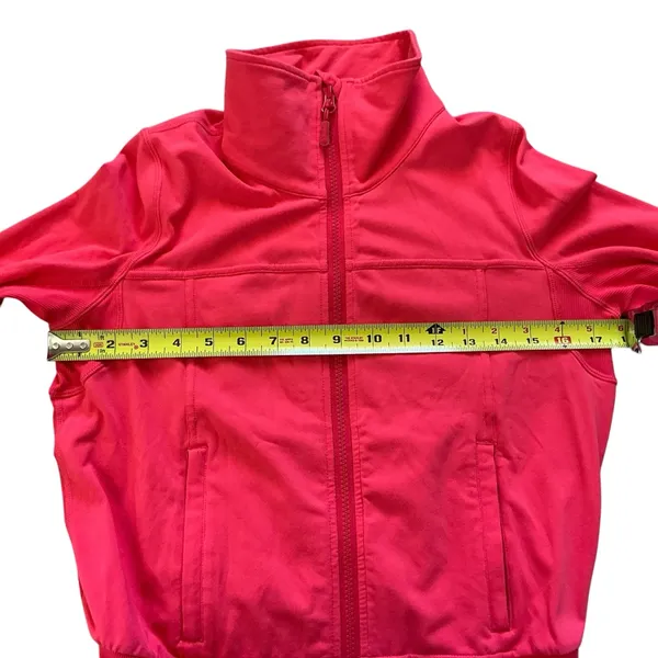 Lululemon coral full zipper long sleeve jacket Tadasana yoga athletic zip pocket - Image 4