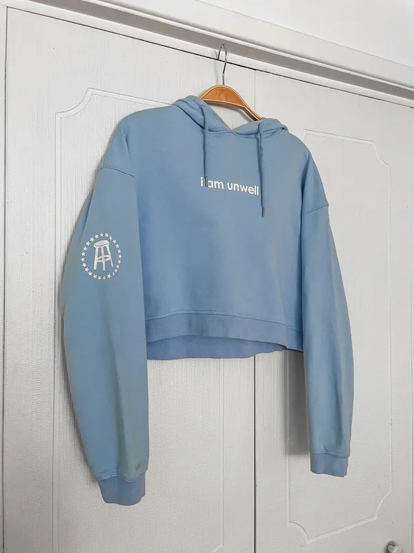 Call Her Daddy I Am Unwell Cropped Hoodie - Image 2