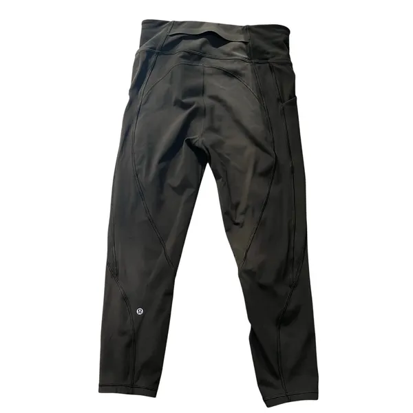 Lululemon Time To‎ Sweat Crop *23" Dark Olive Size 8 - Image 4