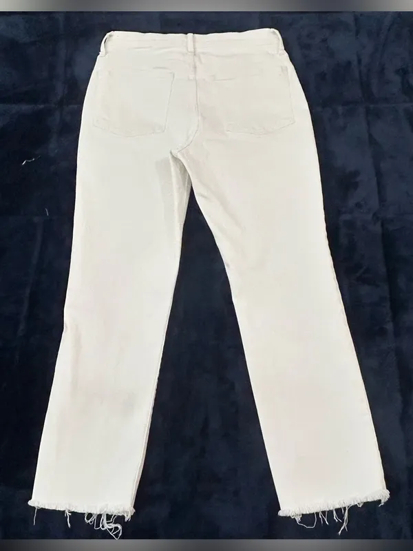 Madewell The Perfect Vintage Jean White High Rise Straight Leg Jeans Women’s 28 - Image 11