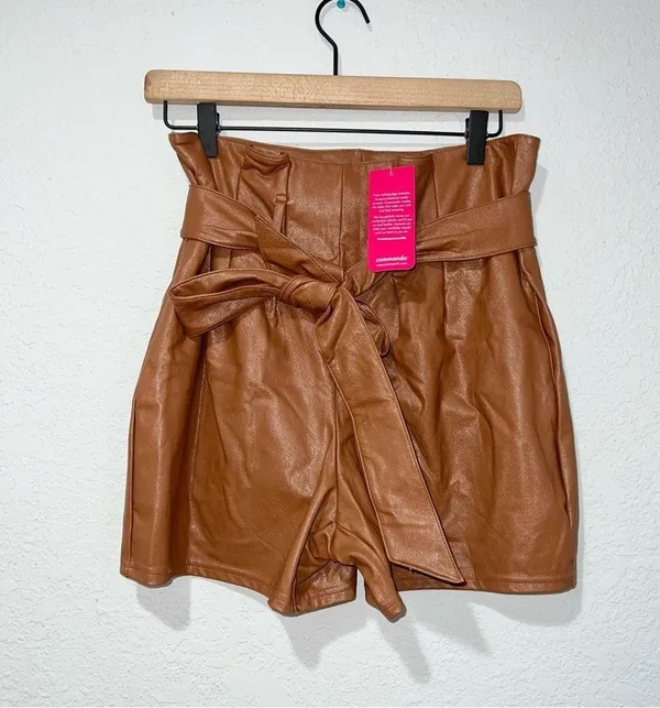 Commando Faux Leather Paperbag Short - Image 5