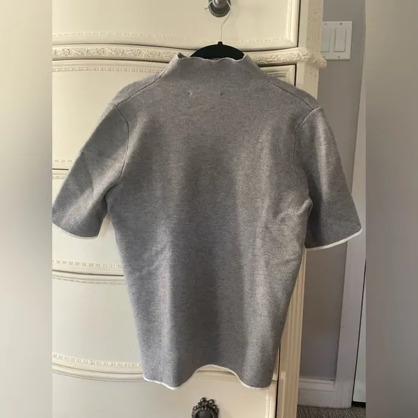 Zara Knit Short Sleeve Sweater Size M - Image 4