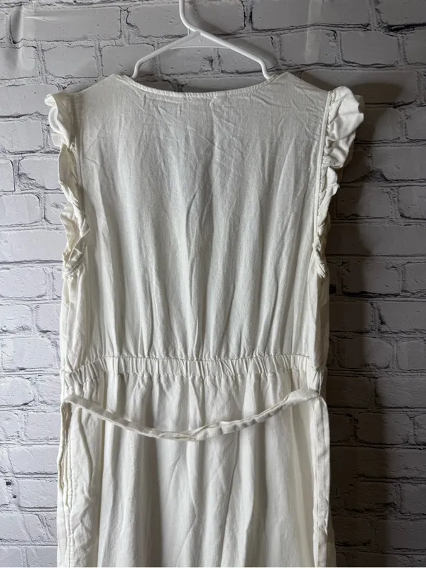 Pop sugar linen blend ruffle sleeve maxi dress size large - Image 6