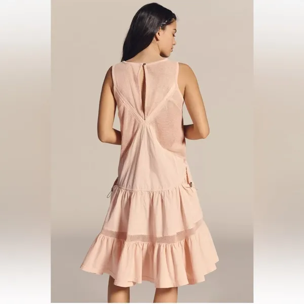 NWT Anthropologie Daily Practice Hill Up Tiered Midi Dress XS - Image 4