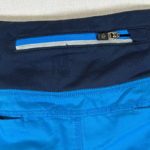 Rabbit Running Shorts Womens Large Blue Navy Pockets Built-in Liner USA Made - Image 6