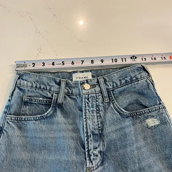 Frame High N Tight Wide Leg Jeans in‎ Bilson Rips size 25 - Image 9