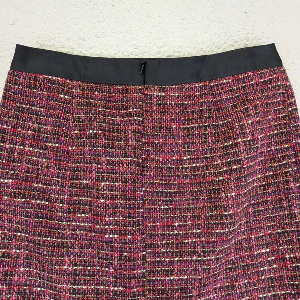 Boden‎ Tweed Pencil Skirt Pink Black Plaid Business Casual Women US 10R - Image 5