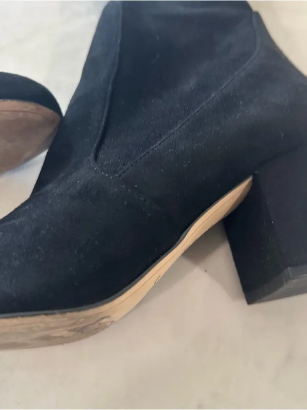 Sam Edelman Women’s Black Knee High Block Heel Boots Classic Suede - Image 6