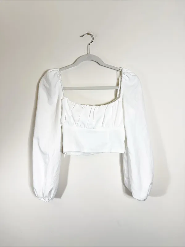 Princess Polly Ariah Long Sleeve Top White Size 2 - Image 6