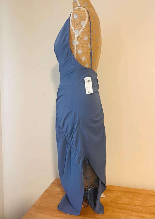 Abercrombie Backless Asymmetrical Ruched Midi - Image 3