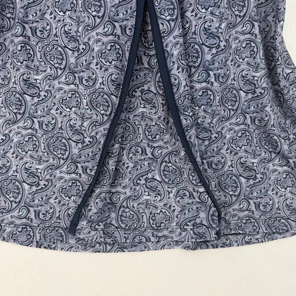 Scratch Seventy Sleeveless Collared Golf Tennis Polo Dress Blue Paisley Size M - Image 6