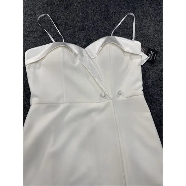 Aidan Mattox Strapless Tuxedo Dress Women's 2 Ivory White Formal BNWT - Image 2