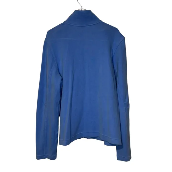 Tommy Bahama Womens Blue Full Zip Mockneck Fleece Jacket Stretch XL TW5192 - Image 10