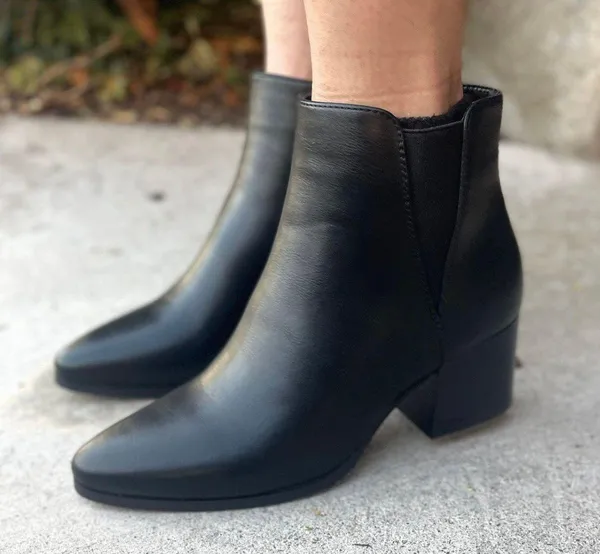 Libby Story Black Chunky Wooden Ankle Bootie - Image 6