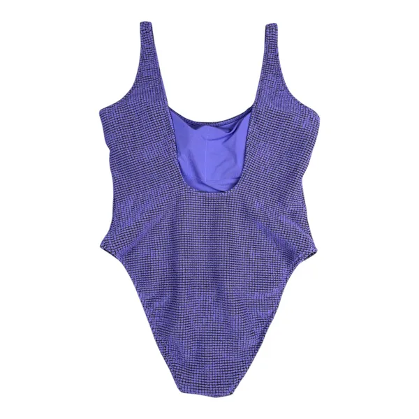 Aerie Lurex Crinkle Babewatch One Piece Swimsuit Purple Size XL - Image 9