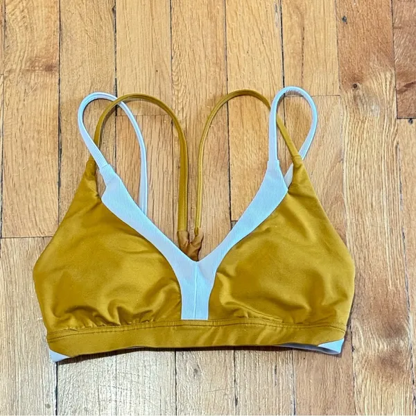 LULULEMON‎ New Ambition Sports Bra Fools Gold / Light Ivory Size 4 - Image 5