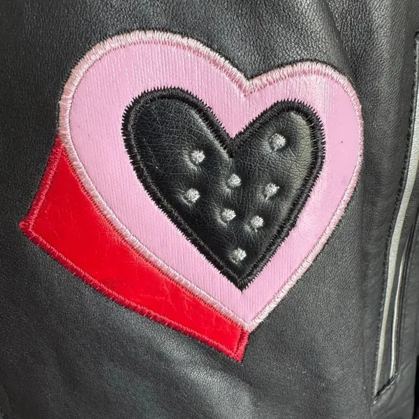 Barbie Custom Embroidered Glam Graphic Leather Jacket With Faux Fur Hood - Image 6