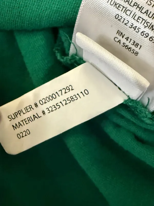 Polo Ralph Lauren Green Pony Baby Tee Fitted Cotton Top XS - Image 12