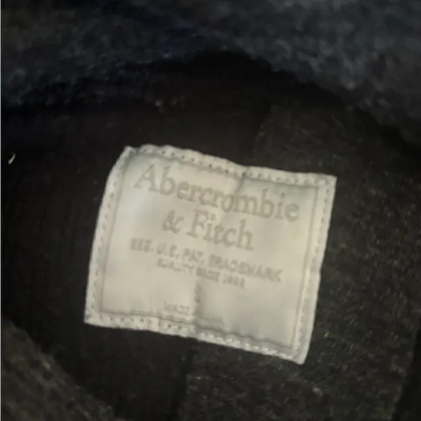 Abercrombie & Fitch Turtleneck Top Back Button Detail Small Dark Gray Vintage - Image 2