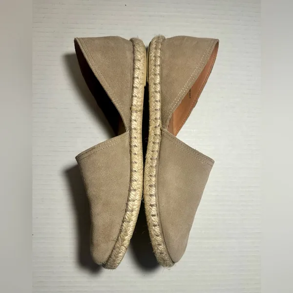 Verbenas Carmen‎ Espadrilles Tan Leather Suede Flat Slip On Womens 41 US 10/10.5 - Image 4