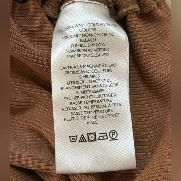 Pilcro Anthropologie brown ruched side tie tank top women’s size XXS - Image 8