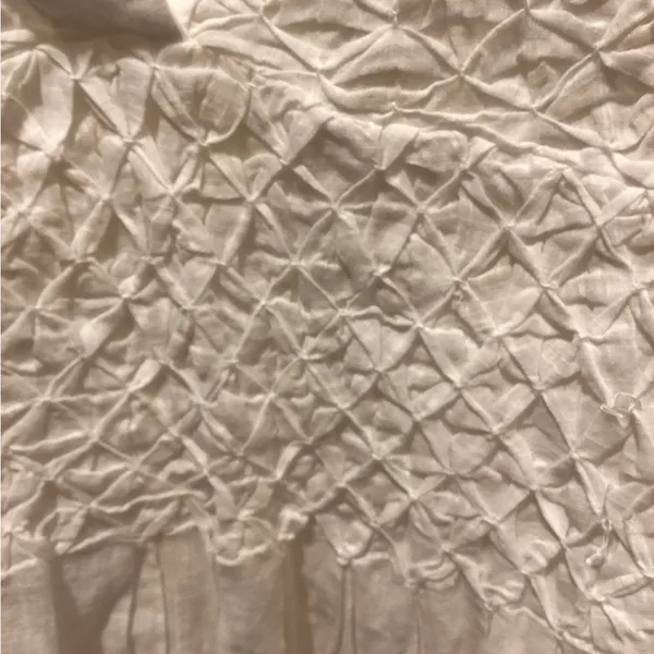 Anthropologie White Textured Blouse - Image 3