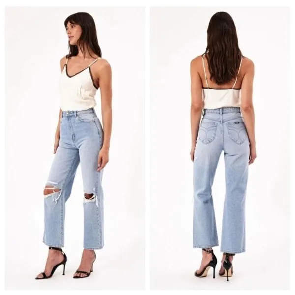 Rolla's High-Rise Straight Jeans Light Wash in Size 27 - Image 2