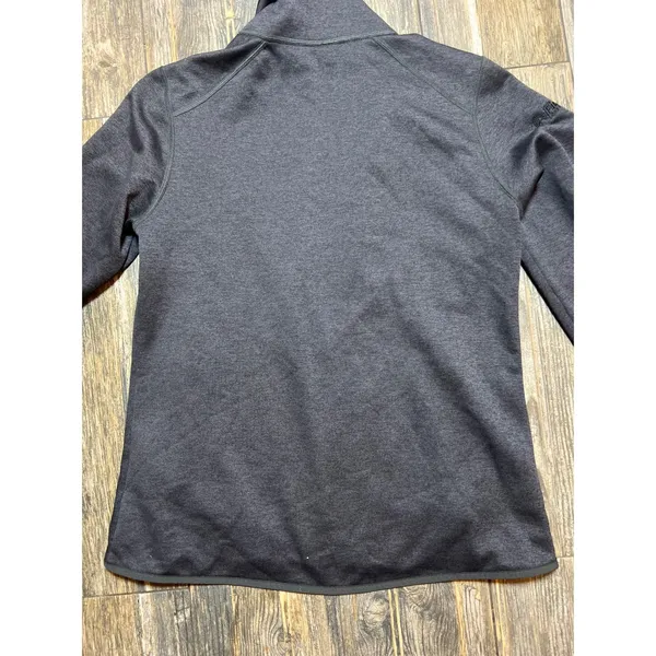 The North Face Womens Large Full Zip Softshell Fleece Jacket Heathered Dark Gray - Image 8