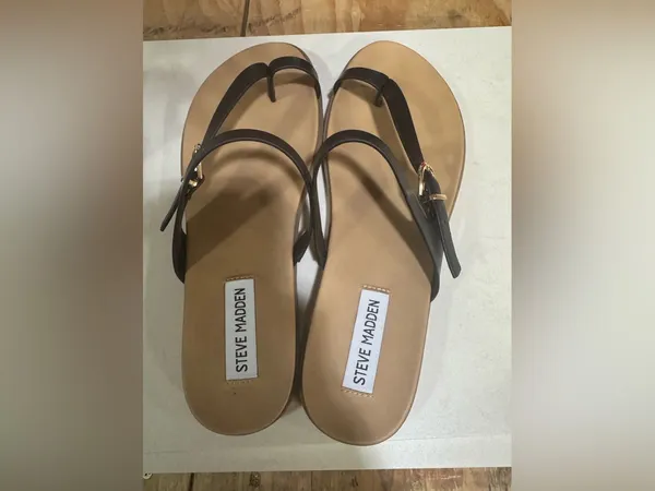 Steve Madden Kally Sandal Black Women’s Size 10 New Ring Toe Sandal - Image 5