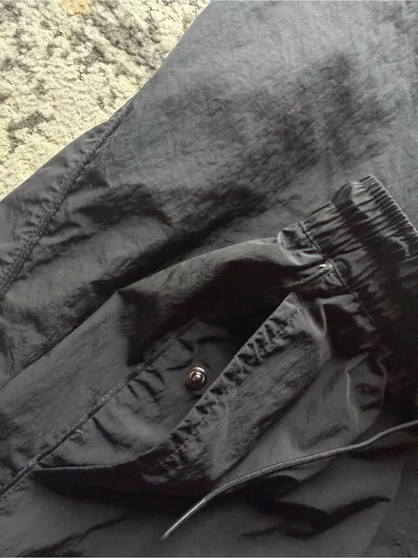 Nike Black Lightweight Track Pants with White Swoosh - Image 10