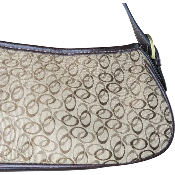 Vintage Y2K Brown Canvas Shoulder Bag - Image 9