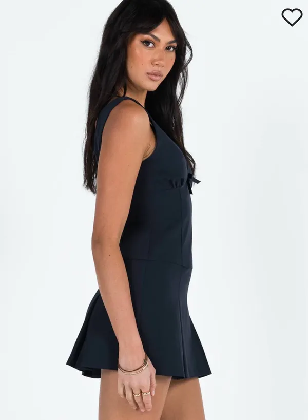 Motel Princess Polly Ristia Mini Dress Navy - Image 5