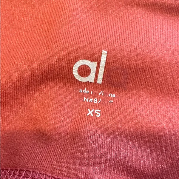 Womens ALO Yoga Capris Cropped Leggings Orange - Image 5