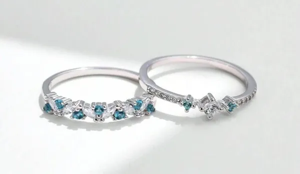 Sterling Silver and blue topaz rings.  - Image 4