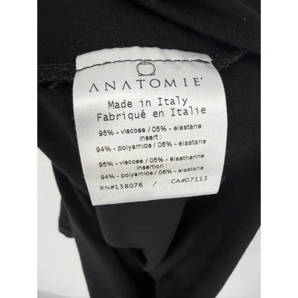 Anatomie Maxi Dress Mesh Panel Sleeveless M Black Italian Luxury Travel Slit - Image 10
