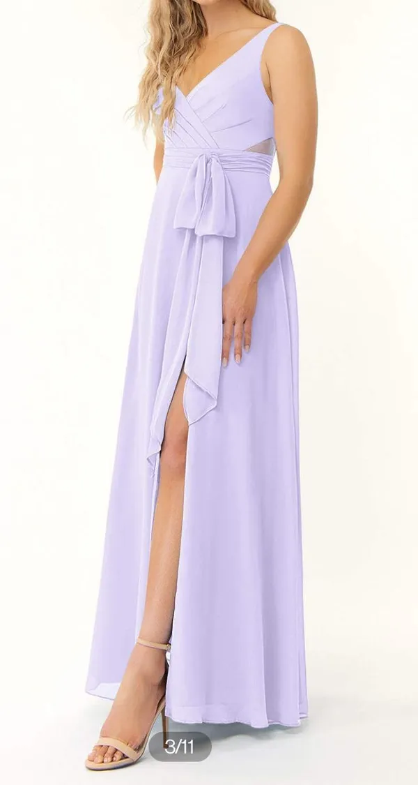 Azazie Alva Bridesmaid Dress, Black, Size 12 - Image 6