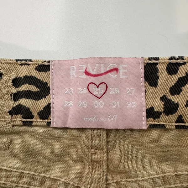 Revice Uptown On The Spot Leopard Animal Print‎ Jeans 25 Tan Punk Indie Sleaze - Image 12