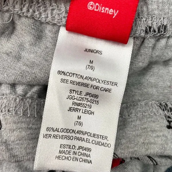 Disney Mickey Mouse Juniors Size Medium Gray Pajama Lounge Pants Novelty Sleep - Image 6