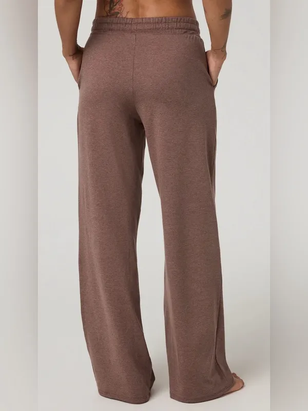 Vuori NWOT Halo Essential Wide Leg Relaxed Lounge Pants in Heathered Brown plum - Image 2