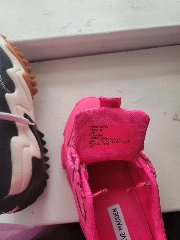 Steve Madden Possession Sneakers Hot Pink - Image 5