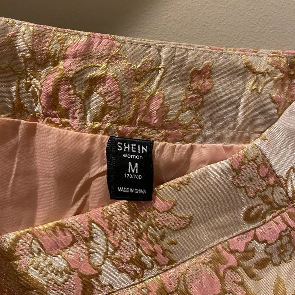 SheIn Pink Floral Skirt - Image 2