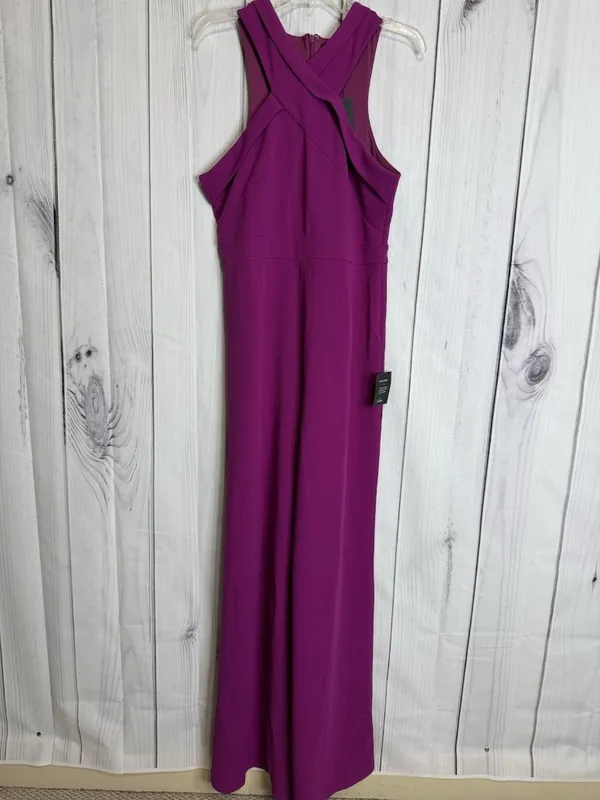 Lulus Criss Cross Your Mind Purple Wide Leg Magenta Jumpsuit Sz XL NWT - Image 2